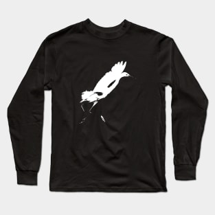 snowy egret retro Long Sleeve T-Shirt